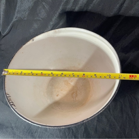 Vintage Blue and White Marbled Enamel Bowl - Picture 4 of 6